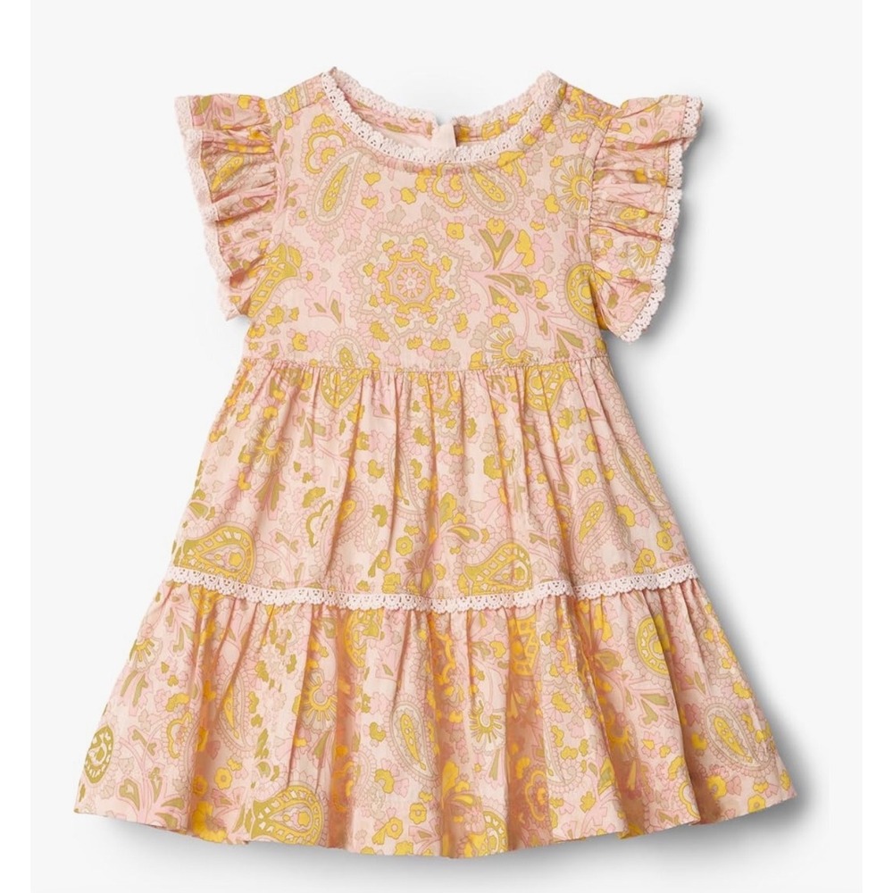 Amazon Essentials x Sofia Grainge 3T Girls Woven Cotton Sateen Fit & Flare Dress